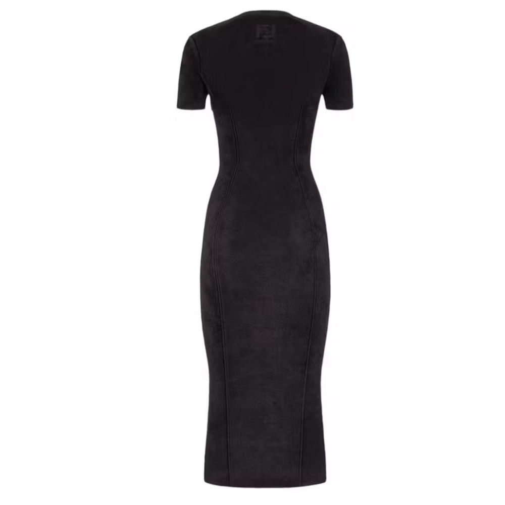 Fendi x Skims Black Velvet Dress - Picture 2 of 16